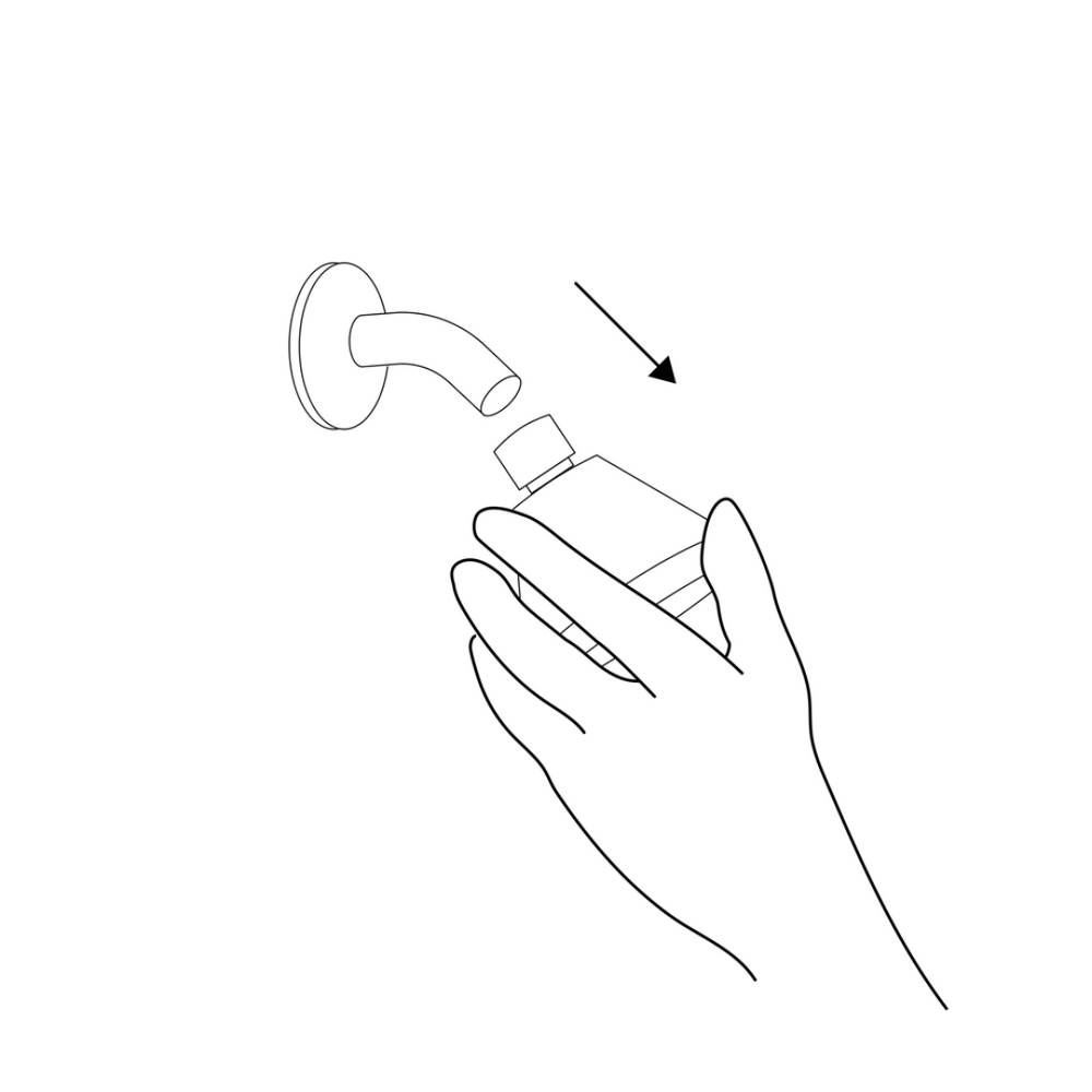 Remove your shower hose.